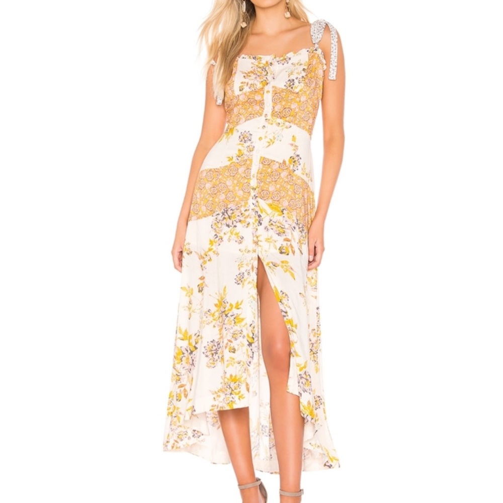 Free People Lover Boy Floral Midi Dress - Size 6
